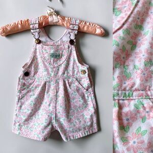 Vintage Cutecumber By Mark Girls Floral Shortalls Overalls Shorts 18 Mos 90s ‘95